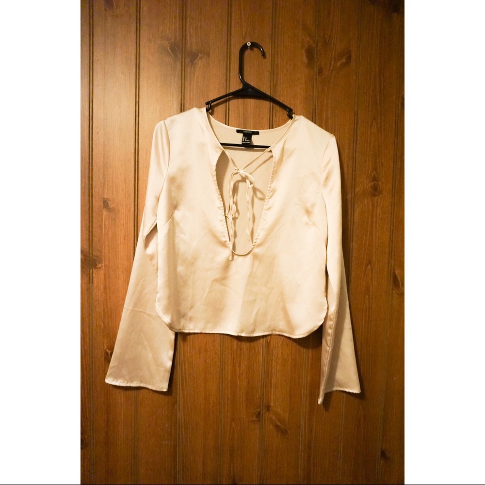 Rose satin top